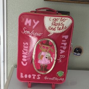 Red Children's Suitcase with Fun Graphics